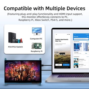 Display lampone PI da 7 pollici HD/MI, Touch Screen capacitivo da 1024*600 IPS, senza conducente - Product Image 4