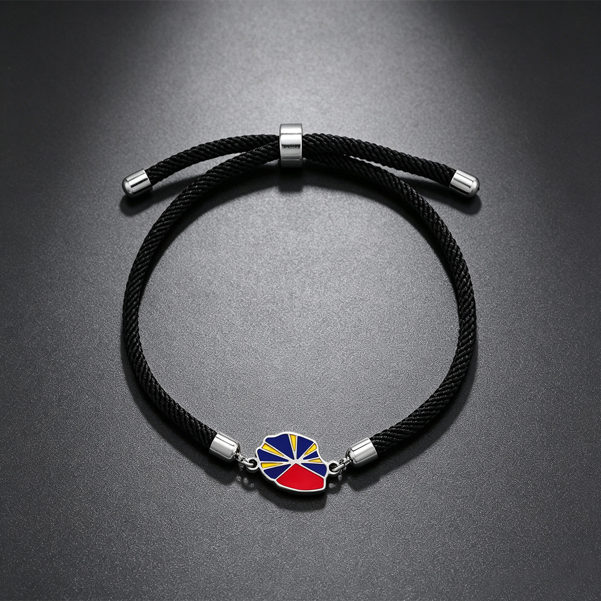 Pulsera Runion negra color acero