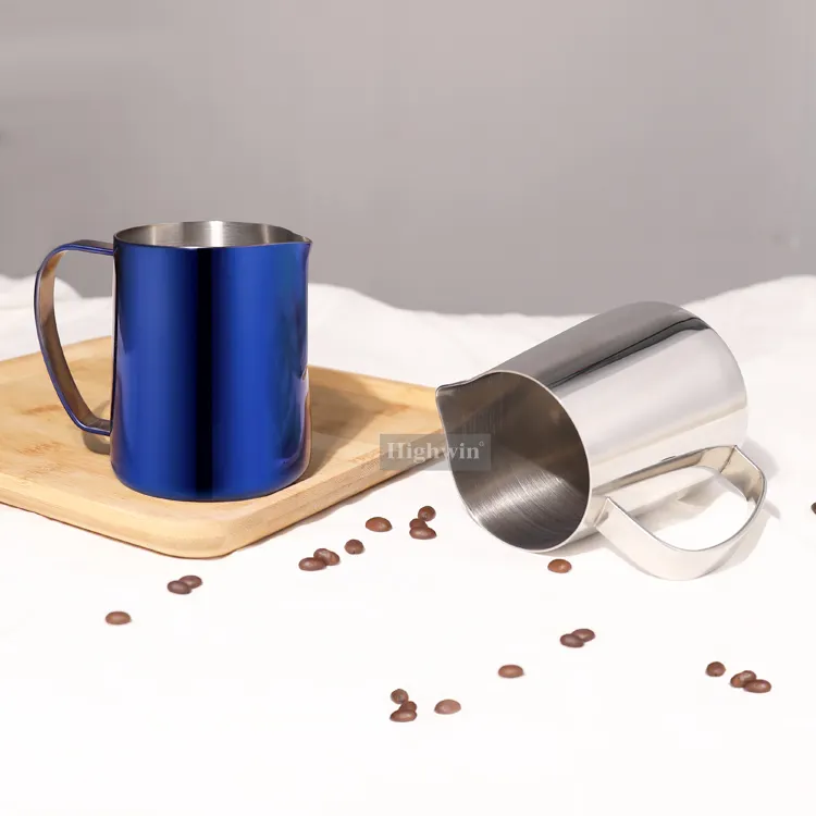 HIGHWIN индивидуальный инструмент для эспрессо бариста золотое покрытие из нержавеющей стали кувшин для молока