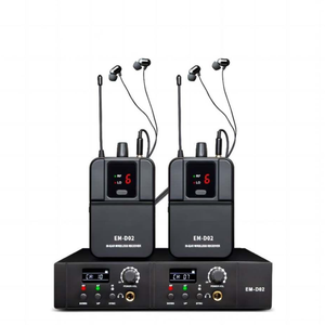 Sistema de monitoreo interno inalámbrico de transmisión de señal UHF de doble canal de escenario profesional para cantantes de instrumentos de Conferencia - Product Image 1