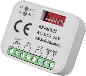 Uzaktan kumanda anahtarı alıcı 433mhz 868mhz 300 315 318 390mhz RX Multifrequency AC/DC 9-30V garaj kapısı alıcı - Product Image 5
