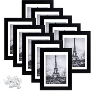 PVC fotoğraf çerçevesi 5 adet toptan DIY fotoğraf boyama için ahşap çatkı duvar kombinasyonu özel çerçeveleri asılı ev dekorasyon şeffaf - Product Image 2