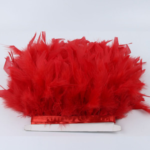 Dây ruy băng viền lông vũ Thổ Nhĩ Kỳ thủ công màu trắng dùng cho may vá, trang trí váy cưới & tua rua trang trí trên băng dính cho quần áo & đồ trang trí - Product Image 5