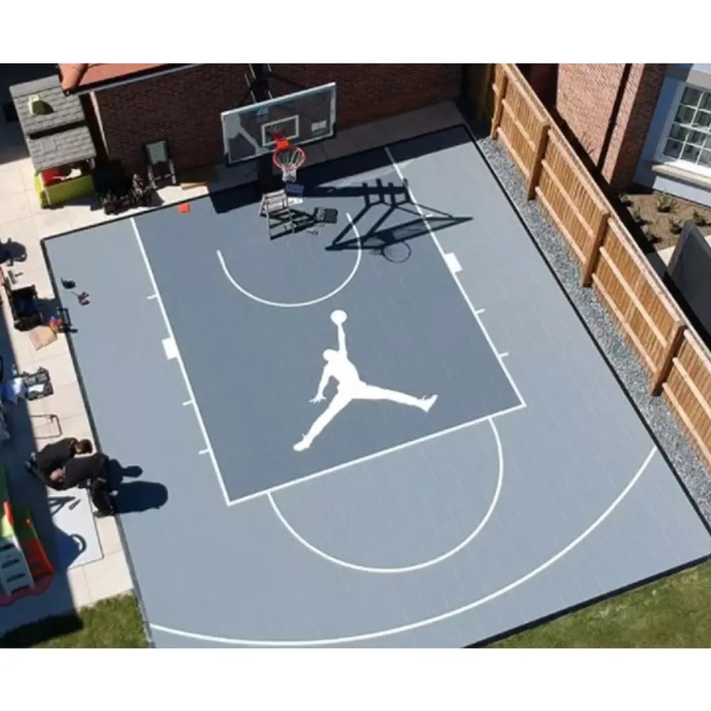 Pista de bádminton para interior y exterior, suelo de plástico para baloncesto