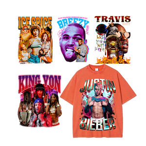カスタムラッパーデザインDTF熱転写スクリーンプリントプラスチソル熱転写プレスDTFステッカーTシャツ用ビニールラベル - Product Image 4