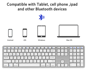Oem Slim Best Multi Device 108鍵標準鍵盤マジックBluetoothコンピュータキーボードimac mac windowsアップル - Product Image 4