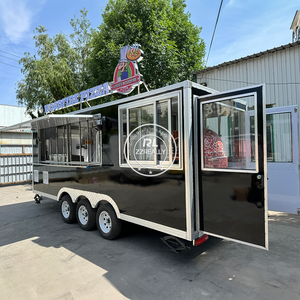 2025 Catering Equipment Food Truck Fully Equipped Ice Truck With Street Mobile Pizza BBQ Food Trailer for Sale in USA