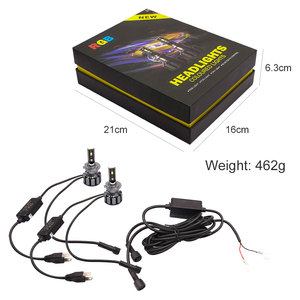 Çok renkli LED far H4 H7 H11 RGB LED ampul 6000LM araba far için bluetooth kontrolü - Product Image 4