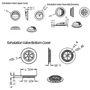 Van Thở Xoay Bằng Cao Su Silicon Bằng Nhựa Van Thoát Khí Hình Vuông <span class=keywords><strong>3M</strong></span> N95 Bộ Chia En149 Gồ Ghề - Product Image 4