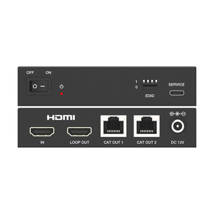 HDCP <strong>1</strong>.4 compliant 1x2 <strong>Splitter</strong> can distribute (70m)over CAT6 Cable with PoC