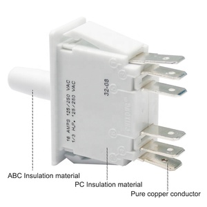 Interruttore a pulsante multifunzione con doppia funzione DPDT ABS Pull & Push interruttore per uso domestico struttura elettronica - Product Image 6