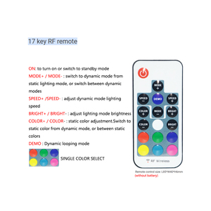 6A Mini-RGB LED Streifenlicht bunte <span class=keywords><strong>Controller</strong></span> USB 5V DC 12V 24V 3-Kanal <span class=keywords><strong>PWM</strong></span>-Dimmer mit RF 17-Schlüssel kabellose Fernbedienung