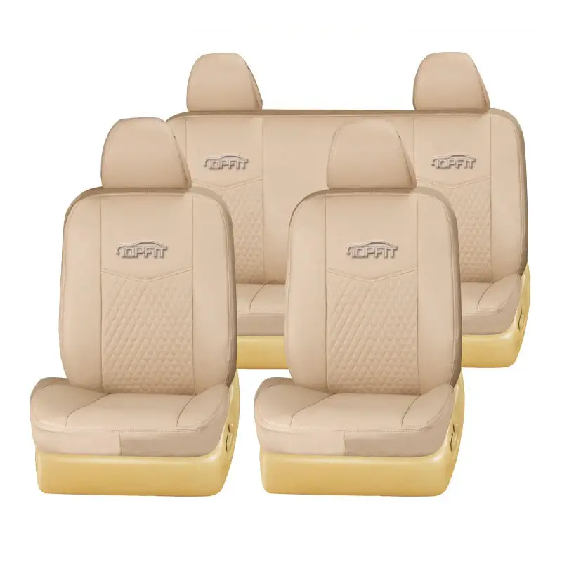 Sillón de cuero removible para asiento de coche, adorno para vehículo exterior, auxiliar, portátil, 2 perchas auténticas, PVC048