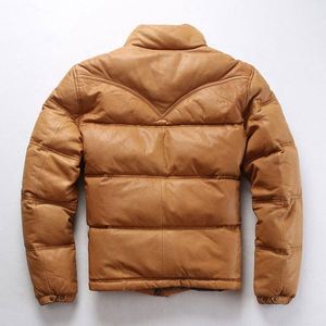 厂家直销价格羊皮羊皮鸭绒男士羽绒服 - Product Image 4