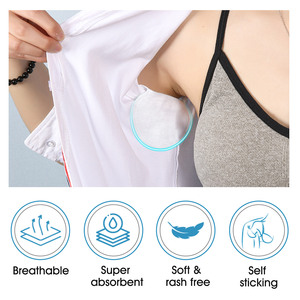 ALIVER Summer Underarm Anti Sweat Absorbing Pad Cotton Disposable Armpit Under Arm Sweat Pads for Men and Women Clothes <strong>Sweating</strong> - Product Image 4