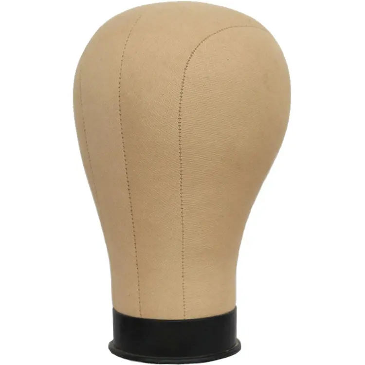 Cabeza de bloque de lona de corcho de 21 "22" 23 "24" Cabeza de cúpula de maniquí profesional para exhibición de peluca y pelucas de estilismo