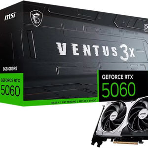 MSI ゲーミング RTX 5060 8G Ventus 3X OC グラフィックスカード (8GB GDDR7、128ビット、極限性能:2550 MHz、DisplayPort X3 <span class=keywords><strong>2</strong></span>.1a) - Product Image 1