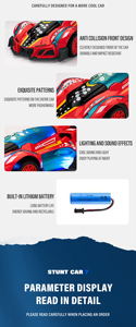 KK nuevo 2,4G coche de carreras de alta velocidad RC para niños con 6 funciones un botón de inclinación Luz de pulverización Vehículo de Control remoto - Product Image 6