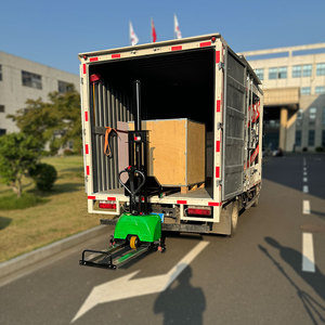 Pronto per la spedizione 1ton 1.3ton Full Electric auto-carico di scarico carrello elevatore usato stato acciaio materiale Farm trasporto Walk ascensore