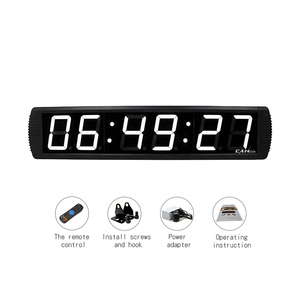 Hochwertiges großes 4-Zoll-LED-Display Weiß 6-stellige Wanduhr Fernbedienung Digitaler <span class=keywords><strong>Timer</strong></span> mit <span class=keywords><strong>Countdown</strong></span>-Stoppuhr funktion