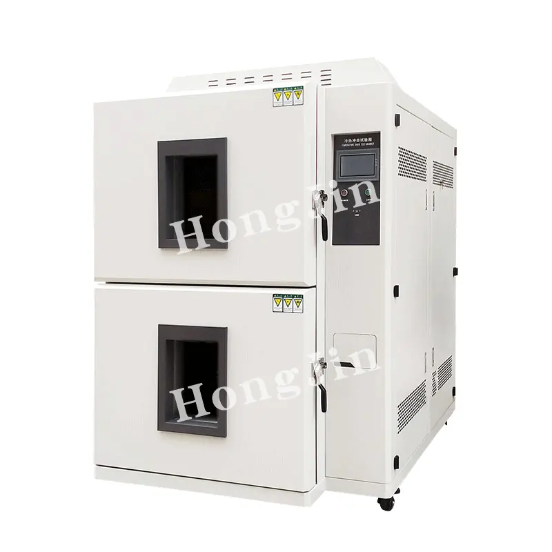 Hongjin 2-Zonen-Temperatur-Kaltheit-Hoch-Schlag-Testmaschine Hohe und niedrige Temperatur Luftfeuchtigkeit und Wärme Umgebungs-Testkammer