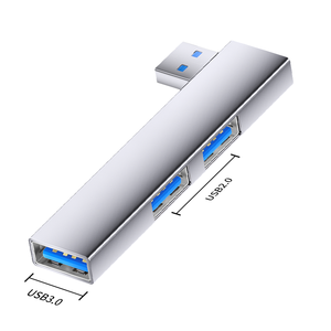 带3个端口的USB 3.0集线器，适用于iPad ProLaptop多端口适配器和分离器接口5GBPS速度，在库存集线器扩展坞中