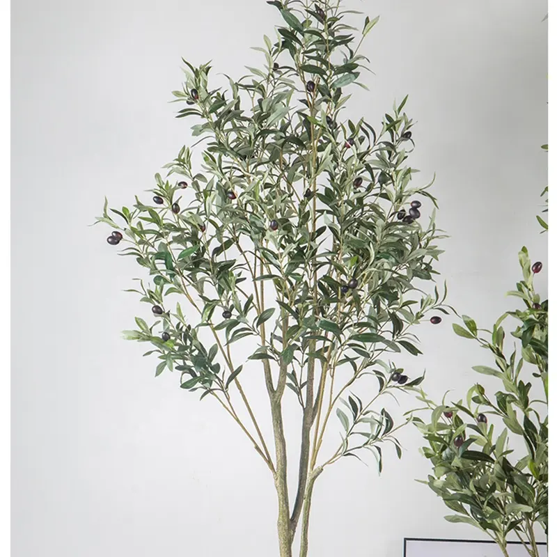 Venda quente 6ft anão falso, grande azeitona artificial árvore de frutas tronco para decoração de casamento