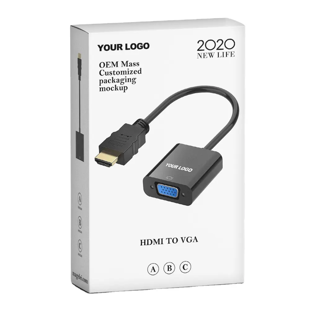 الأكثر شعبية 1080P HDMI ذكر إلى أنثى VGA الفيديو محول الكابل محول ل محمول العارض