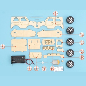 C-34 DlY elektrikli Jeep yapı blok oyuncaklar yaratıcı zihin çocuklar düşünme egzersiz çocuk yeteneği üzerinde el geliştirmek küçük araba modeli - Product Image 3