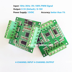 4チャンネルPWM〜0-5Vコンバータモジュール10Hz〜1KHz PWM〜0-10V電圧信号コンディショナーモジュール高精度 - Product Image 6