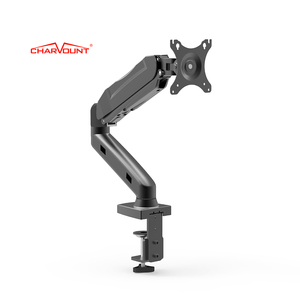 CHARMOUNT 360度回転デスクトップ液晶モニタースタンド調節可能コンピュータライザーTVマウント & カート - Product Image 1