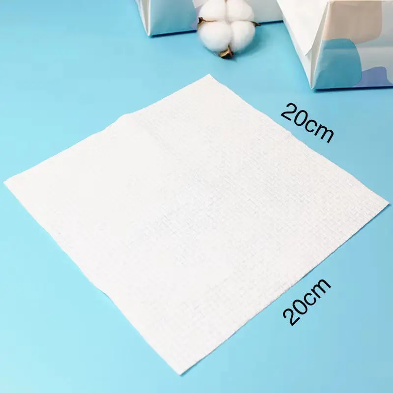 Vente en gros de serviettes jetables pour le visage, lingettes pour la peau propre, biodégradables, serviettes pour le visage épaisses et douces pour le visage