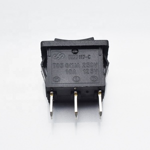 Sıcak satış Rocker anahtarı yüksek kalite 6A 250VAC on-off-on Rocker anahtarı T85 3 pin KCD117-C üç pozisyon açma/kapama/açma basmalı düğme - Product Image 4