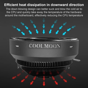 COOLMOON CPU Cooler Computadora de escritorio Cambio de color automático Ventilador de refrigeración silencioso multiplataforma - Product Image 5