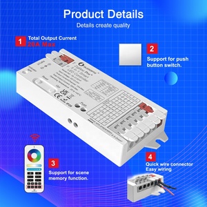 GLEDOPTO ZigBee Pro + 5-в-1 светодиодный контроллер Регулируемый цвет, пульт дистанционного управления, suupport для кнопочного переключателя - Product Image 3