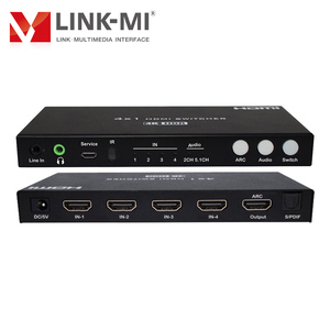 4x1 <strong>HDMI</strong> <strong>Switch</strong> with Audio <strong>output</strong> Downscaler 4K60hz 18Gbps 3D HDR10 ARC CEC Support Analog Audio Extraction - Product Image 1