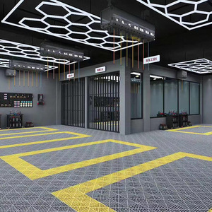 Prodotti di dettaglio automatico a nido d'ape luce barra esagonale illuminazione a LED autolavaggio stazione Garage soffitto Design <span class=keywords><strong>AC</strong></span> alimentazione