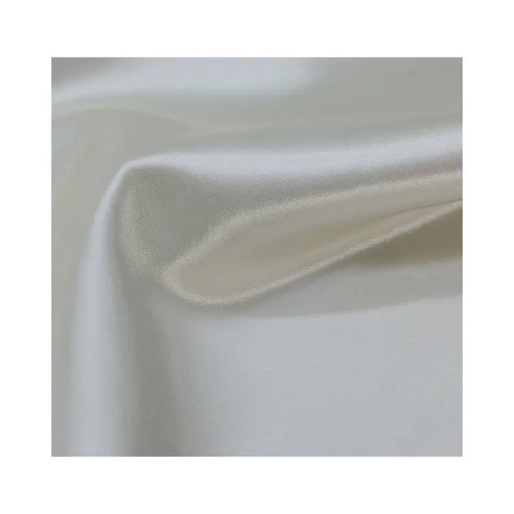 Umweltfreundlicher weißer 100 % Polyester Imitation Seidensatin 75 D * 150 D heller Satinstoff für Pyjamas