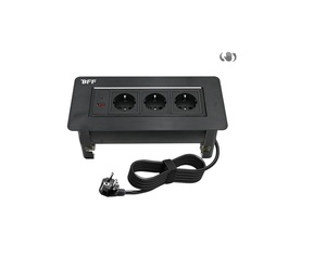 Cepillo de aluminio Enchufe giratorio universal Enchufe de escritorio eléctrico oculto giratorio para mesa de cocina de oficina - Product Image 1