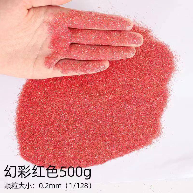 One pound of 0.2mm iridescent red