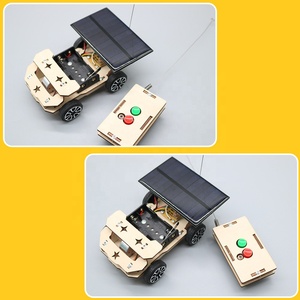 In legno solare senza fili telecomando auto modello kit di scienza esperimento giocattoli per bambini ragazzi circuito progetto di ingegneria - Product Image 3