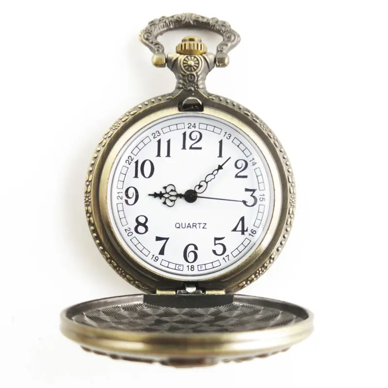 2023 사용자 정의 포켓 시계 패션 석영 포켓 시계 남자의 여자의 선물 골동품 포켓 시계 아라비아 숫자