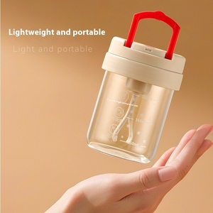 ถ้วยกาแฟไฟฟ้าพร้อมฝา Gao Peng แก้วซิลิโคนทนอุณหภูมิสูงสีแดงนมมิลค์เชค - Product Image 1