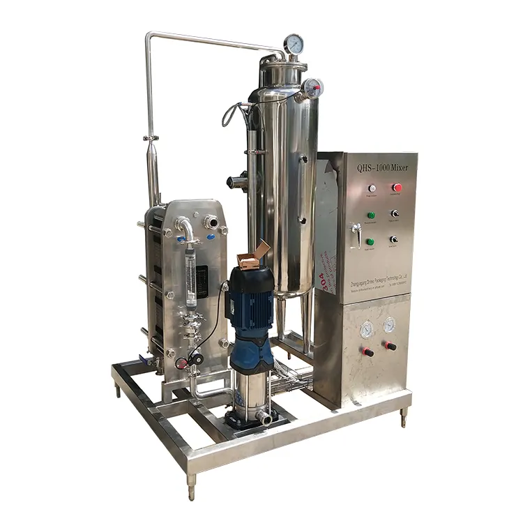 على نطاق صغير الصودا الغازية المياه/آلة صنع المشروبات مع co2 خلاط