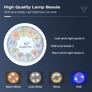 Zigbee สปอตไลท์ LED GU5.3 3.0 MR16 5W ac/dc 12-24V 400-500lm แอป/ เสียง/2.4G RF รีโมทคอนโทรล RGB + CCT> 80สี - Product Image 3