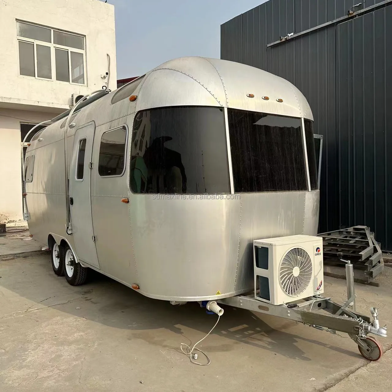 Europa Edelstahl Airstream Food Trailer Fritte use Mobile Kaffee wagen Mobile Küche Food Bus Airstream Food Truck