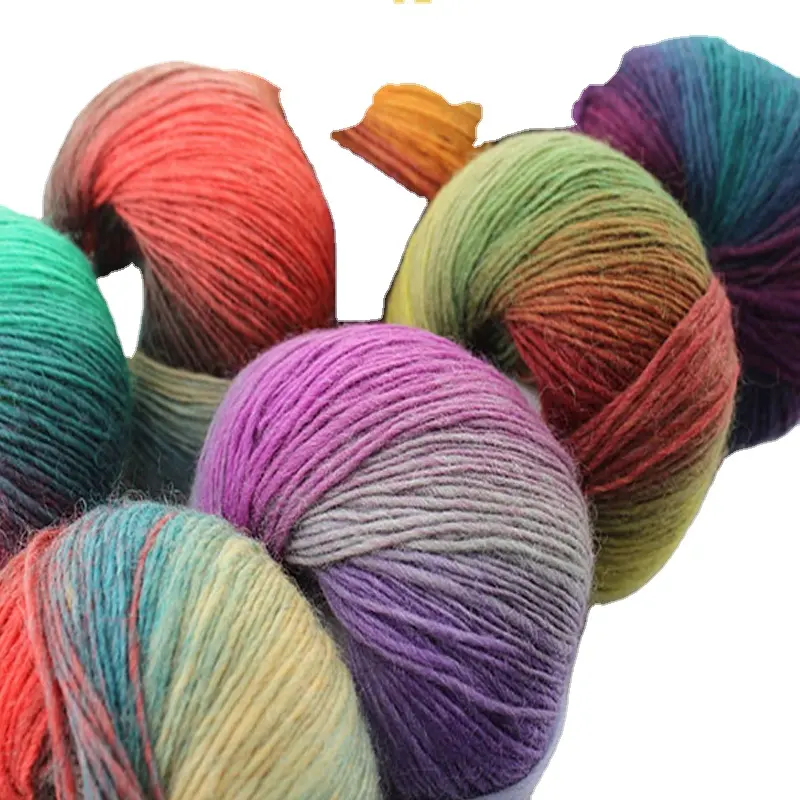 Hilo de mezcla de lana y acrílico, cono de diferentes colores, venta al por mayor de fábrica