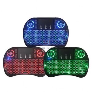 Backlit Anh Nga Pháp Tây Ban Nha Bồ Đào Nha 2.4G Không Khí Chuột Từ Xa Touchpad Cho Android TV Box PC Mini Không Dây I8 Bàn Phím - Product Image 1