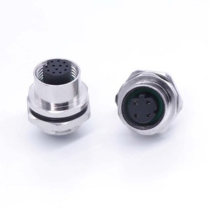 M12 su geçirmez lehim Pcb paneli montaj soketi erkek dişi fiş ve soket için 3 4 5 6 8 12 Pin dairesel konnektör sensörü - Product Image 4