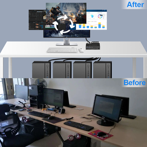 HDMI <strong>KVM</strong> <strong>Switch</strong> 4 Port with USB <strong>3</strong>.0 Sharing for 4 PCs <strong>1</strong> Monitor With Multi-control Ways 8K 60Hz <strong>KVM</strong> <strong>Switches</strong>